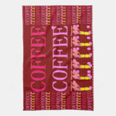 Caramel chocolade-koffieontwerp theedoek (Verticaal)
