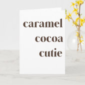 Caramel Cocoa Cutie Melanin Koningin Afro Meisje Kaart (Gele Bloem)