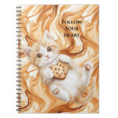 Caramel Cream Cat Cookie Notitieboek (Voorkant)