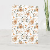 Caramel Cream Hart Kussens Dekbed Bloemige Liefde Kaart (Achterkant)