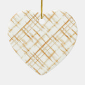 Caramel Cream Strepen Liefde Keramisch Ornament (Achterkant)
