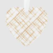 Caramel Cream Stripes Love Ornament (achterkant)