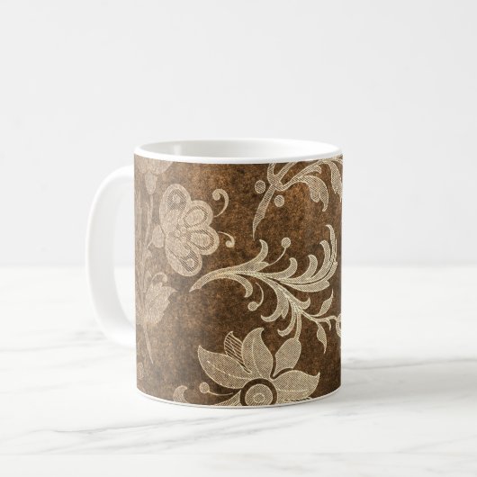 Caramel Crush Velvet Bronze Coffee Mok (Voorkant links)