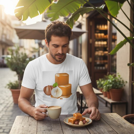 Caramel Cubes Lollies Mannen T-Shirt