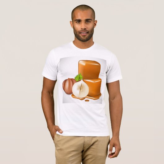 Caramel Cubes Lollies Mannen T-Shirt (Voorkant volledig)