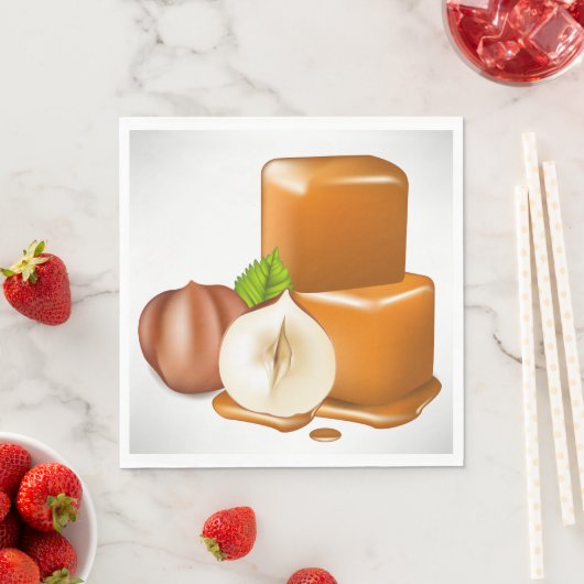 Caramel Cubes Paper Napkins Servet (Insitu)