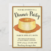 Caramel Custard Flan Spaans voedseldiner Kaart (Voorkant)