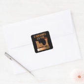 Caramel Cutie Natural voor schaduwen van zwarte kl Vierkante Sticker (Envelop)