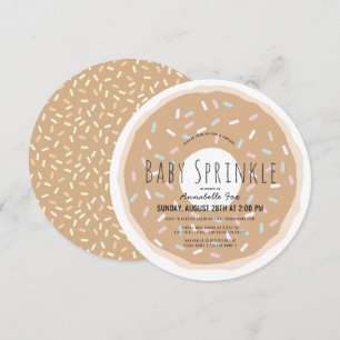 Caramel Donut Virtual Baby Sprinkle Douche Circle Kaart