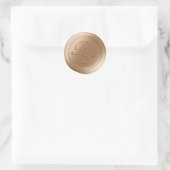 Caramel Dubbel Monogram Faux Wax Seal Stickers (Tas)