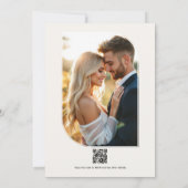 Caramel & Dusty Blue Abstract Floral Boho Wedding Kaart (Achterkant)