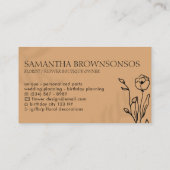 Caramel Elegant Ivy Shadow Leaf Lijst Flower Visitekaartje (Achterkant)