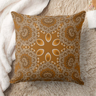 Caramel Fractal Kant Kussen