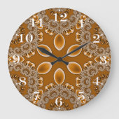 Caramel Fractale Kant Rond Klok (Voorkant)
