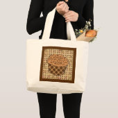 Caramel Frosted Cupcake met sprinken Grote Tote Bag (Voorkant (product))