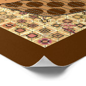 Caramel Frosted Cupcake met sprinken Poster (Hoek)