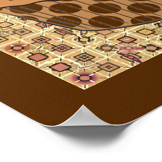 Caramel Frosted Cupcake met sprinken Poster (Hoek)