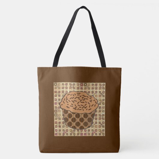 Caramel Frosted Cupcake met sprinken Tote Bag (Voorkant)