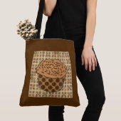 Caramel Frosted Cupcake met sprinken Tote Bag (Dichtbij)
