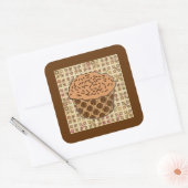 Caramel Frosted Cupcake met sprinken Vierkante Sticker (Envelop)
