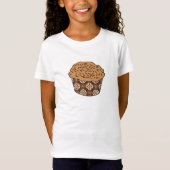 Caramel Frosted Cupcake met Sprinkles T T-shirt (Voorkant)