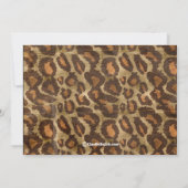 Caramel Fuscia Leopard Party Invitation Kaart (Achterkant)