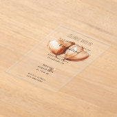 Caramel Hart Ballonnen Verjaardag Acryl Uitnodigingen (Laagn)