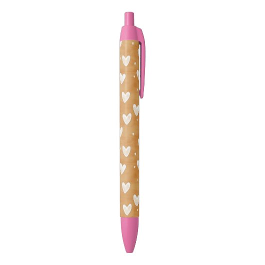 Caramel Hearts Christmas Zwarte Inkt Pen (Achterkant (Verticaal))