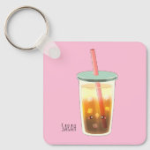 Caramel ijskoffie met schuimcrème sleutelhanger (Voorkant)