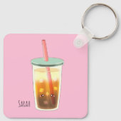 Caramel ijskoffie met schuimcrème sleutelhanger (Achterkant)