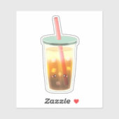 Caramel ijskoffie met schuimcrème sticker (Vel)