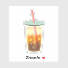 Caramel ijskoffie met schuimcrème sticker