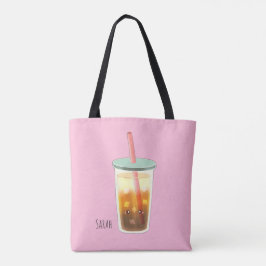 Caramel ijskoffie met schuimcrème tote bag