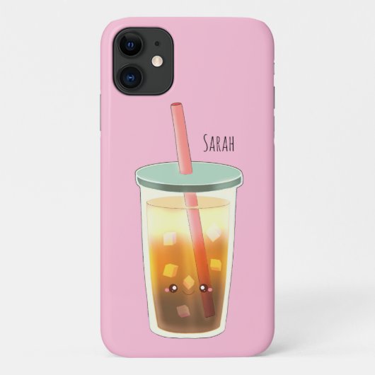 Caramel ijskoffie met schuimmagneet Case-Mate iPhone case (Achterkant)