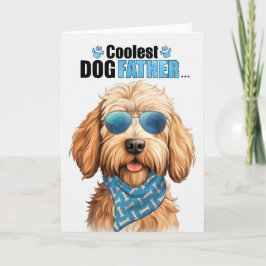 Caramel Labradoodle Coolest Dad Ever Vaderdag Feestdagen Kaart