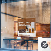 Caramel Macchiato Promo Prijskorting aanpassen Raamsticker (Cafe Raam)