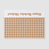 Caramel Modern Houndstooth w / aangepaste bericht Tissuepapier (Voorkant)