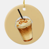 Caramel & Nuts Iced Coffee  Keramisch Ornament (Achterkant)