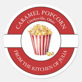 Caramel Popcorn Label