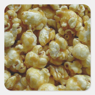 Caramel Popcorn Vierkante Sticker