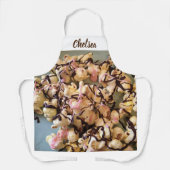 Caramel Snoep Drizzled Popcorn met naam Schort (Voorkant)