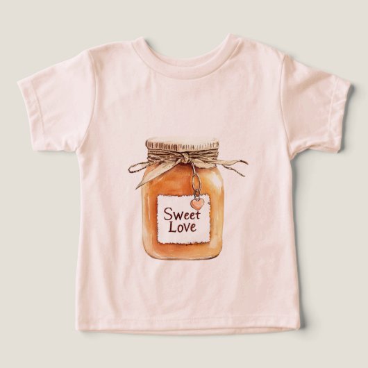 Caramel Sweet Love Jar with Pink Heart (Design voorkant)