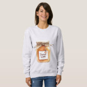 Caramel Sweet Love Pot met Roze Hart Trui (Voorkant volledig)