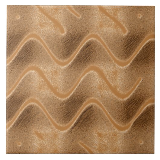 Caramel Swirl Abstracte Tegel Tegeltje (Voorkant)
