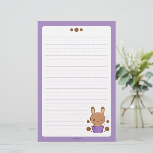 Caramel Truffle Bunny Briefpapier (Staand voorkant)