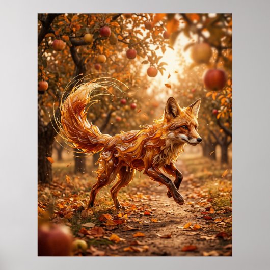 Caramel Vos Appelboomgaard Run Poster (Voorkant)