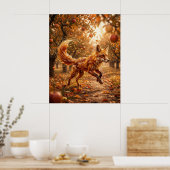 Caramel Vos Appelboomgaard Run Poster (Keuken)
