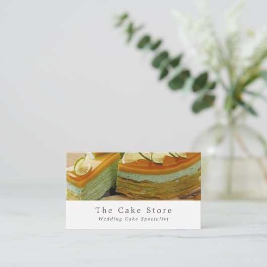 Caramelkake, kachelzetmaker, kookwinkel visitekaartje (Staand voorkant)