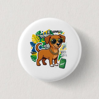 Caramelo hond Braziliaans Ronde Button 3,2 Cm