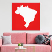 Caranval Red Festive Brazilië op Emporiomoffa Canvas Afdruk (Insitu (Woonkamer))